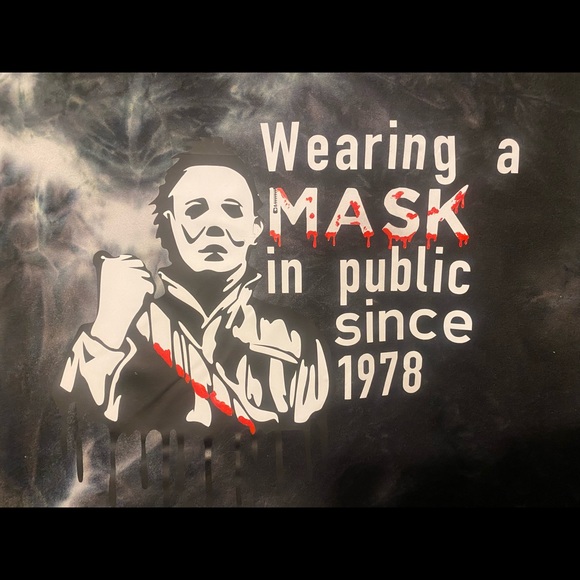 OOAK Michael Meyers Halloween fall shirt size L - Picture 4 of 4